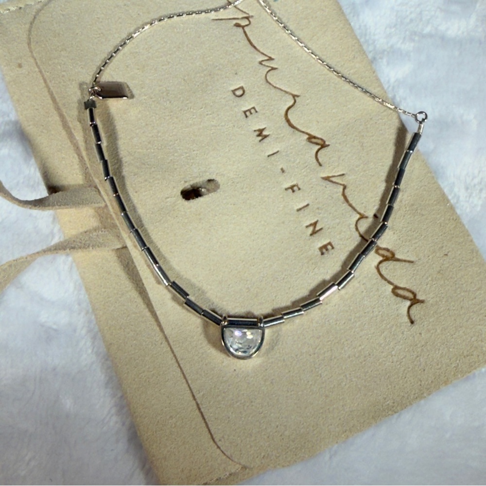 Pura Vida Demi-fine Adjustable Sterling Silver Bracelet with Cubic Zirconia